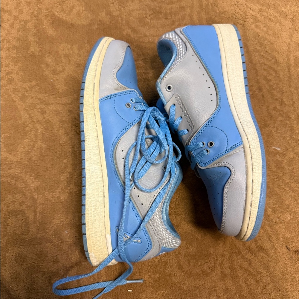Blue and Gray Sneakers